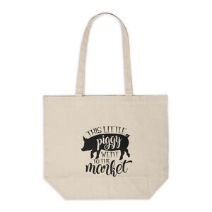 This Little Piggy Went To The Market Custom Canvas Tote Bag